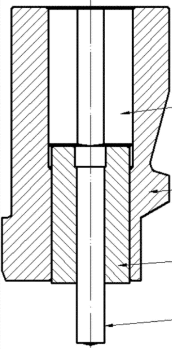 desenho de esbo?o para uma matriz de metal duro de conforma??o a frio