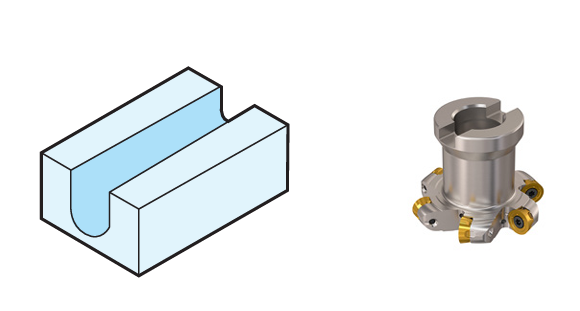 Special-shaped slot machining